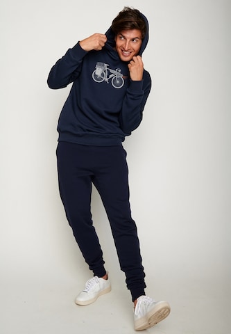GREENBOMB Sweatshirt 'Bike Night' in Blauw