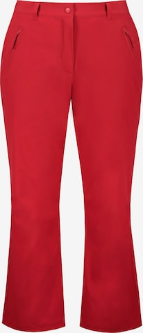 Ulla Popken Normalny krój Spodnie w kolorze czerwony: przód