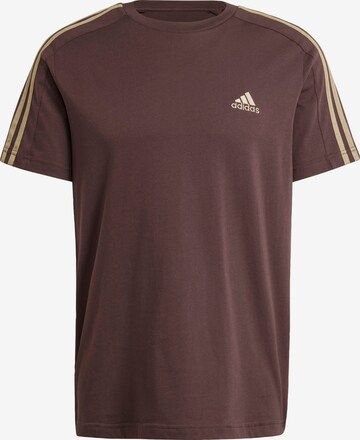 T-Shirt fonctionnel 'Essentials' ADIDAS SPORTSWEAR en marron : devant