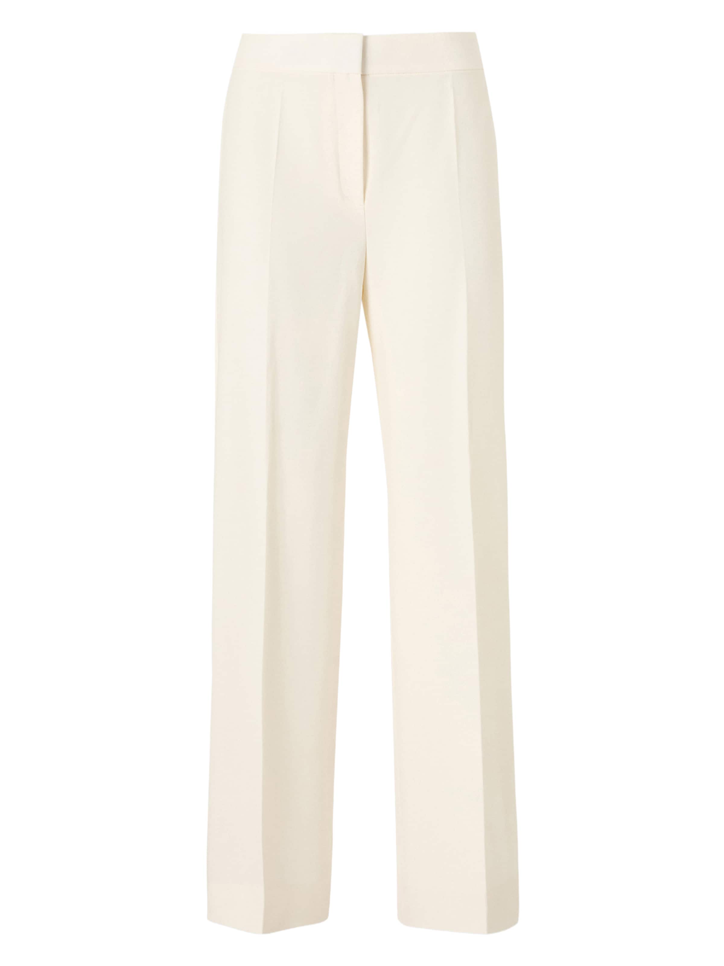 HUGO Широкий Плиссированные брюки 'Huzili' в Белый: спереди