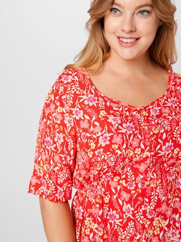 PIECES Curve Bluse 'Sandy' in Rot