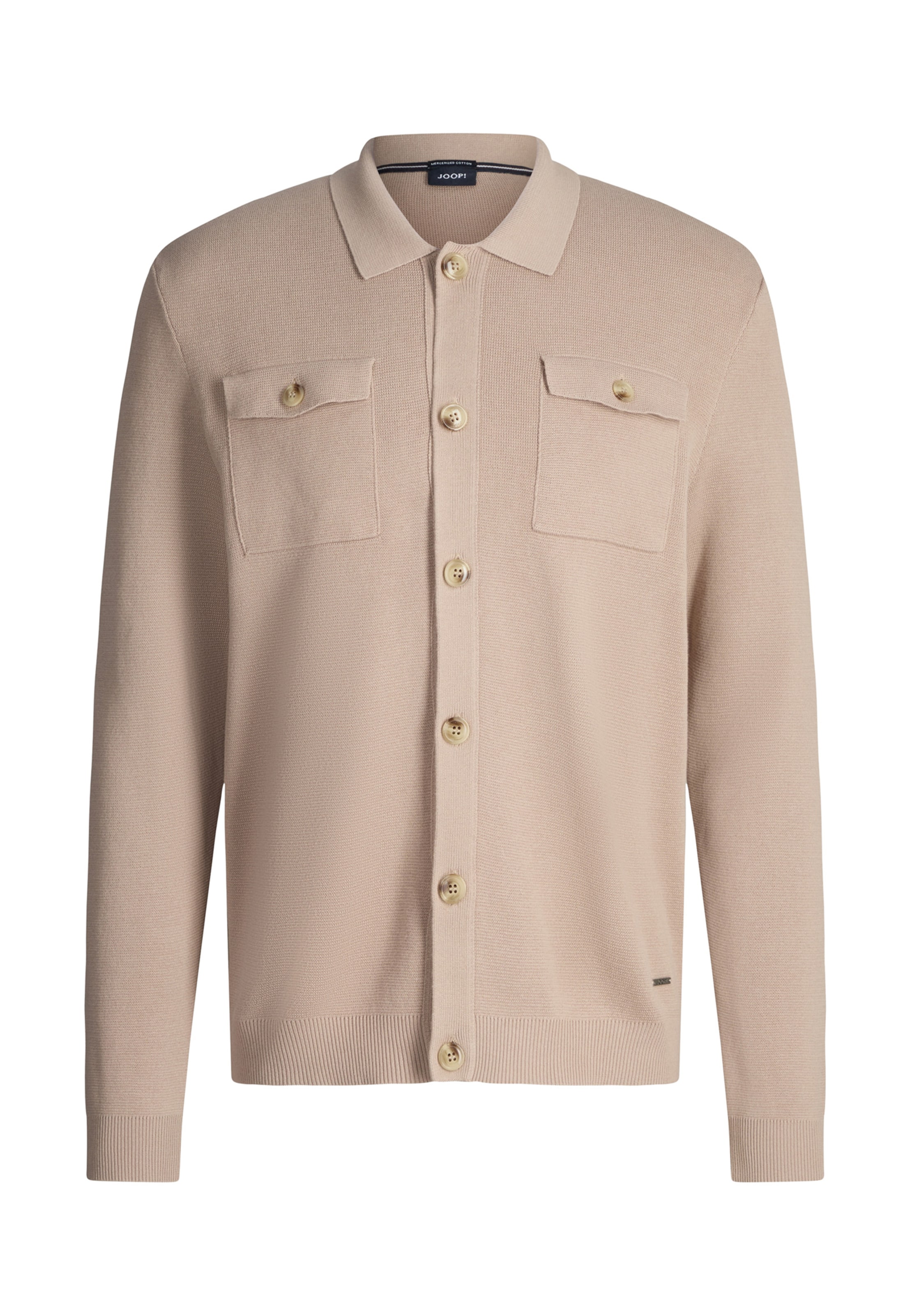 JOOP! Gebreid vest 'Owero' in Beige: voorkant