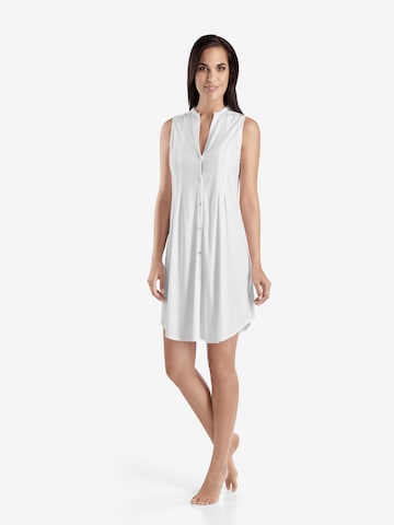 Hanro Nachthemd ' Cotton Deluxe 90cm ' in Wit: voorkant