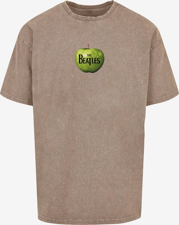 Merchcode Shirt 'Beatles - Apple' in Groen: voorkant