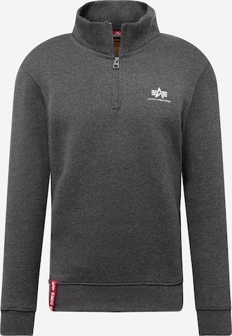 Sweat-shirt ALPHA INDUSTRIES en gris : devant