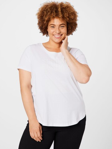 ONLY Carmakoma Shirt 'Strong' in White: front