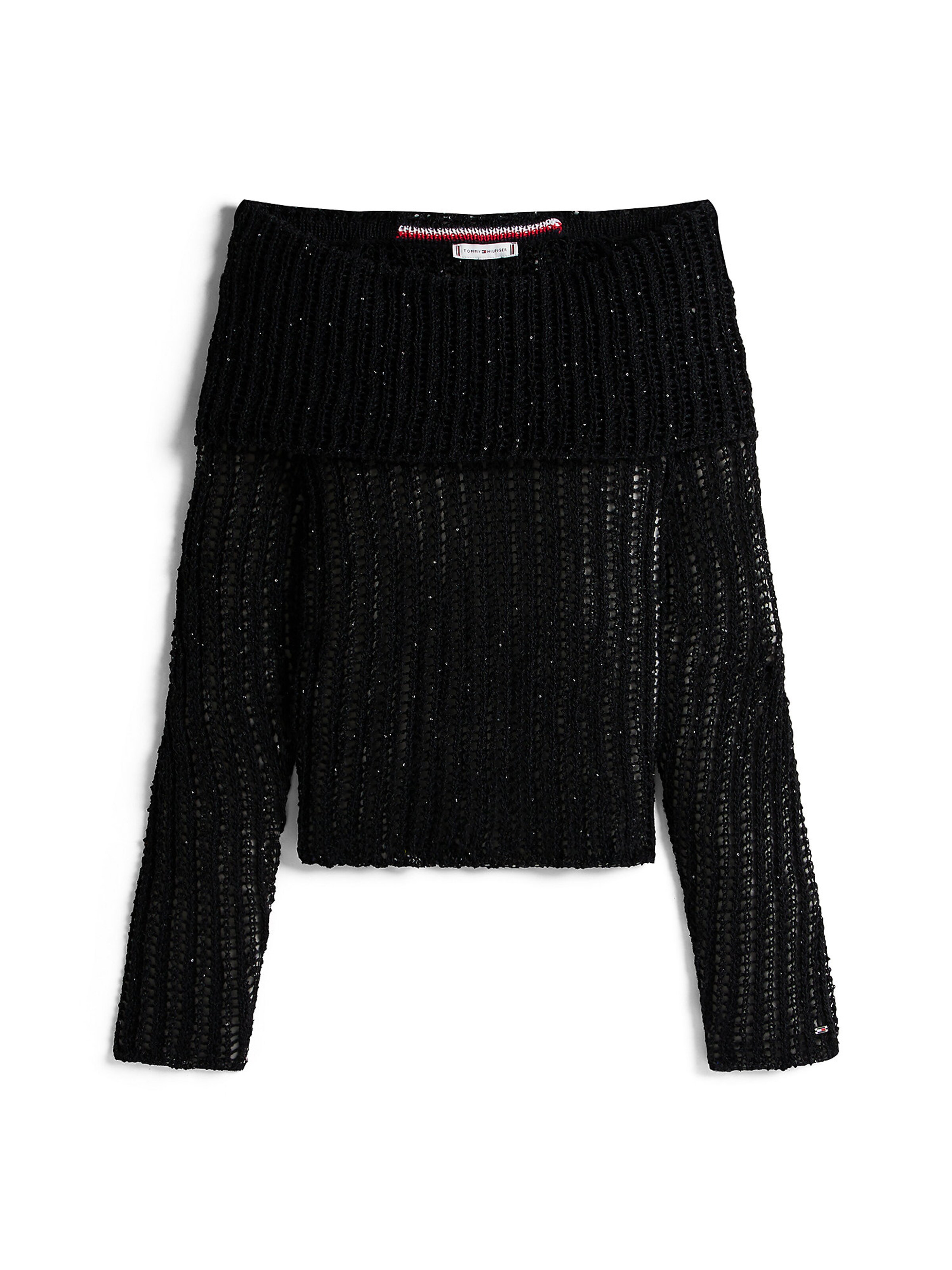TOMMY HILFIGER Trui in Zwart: voorkant