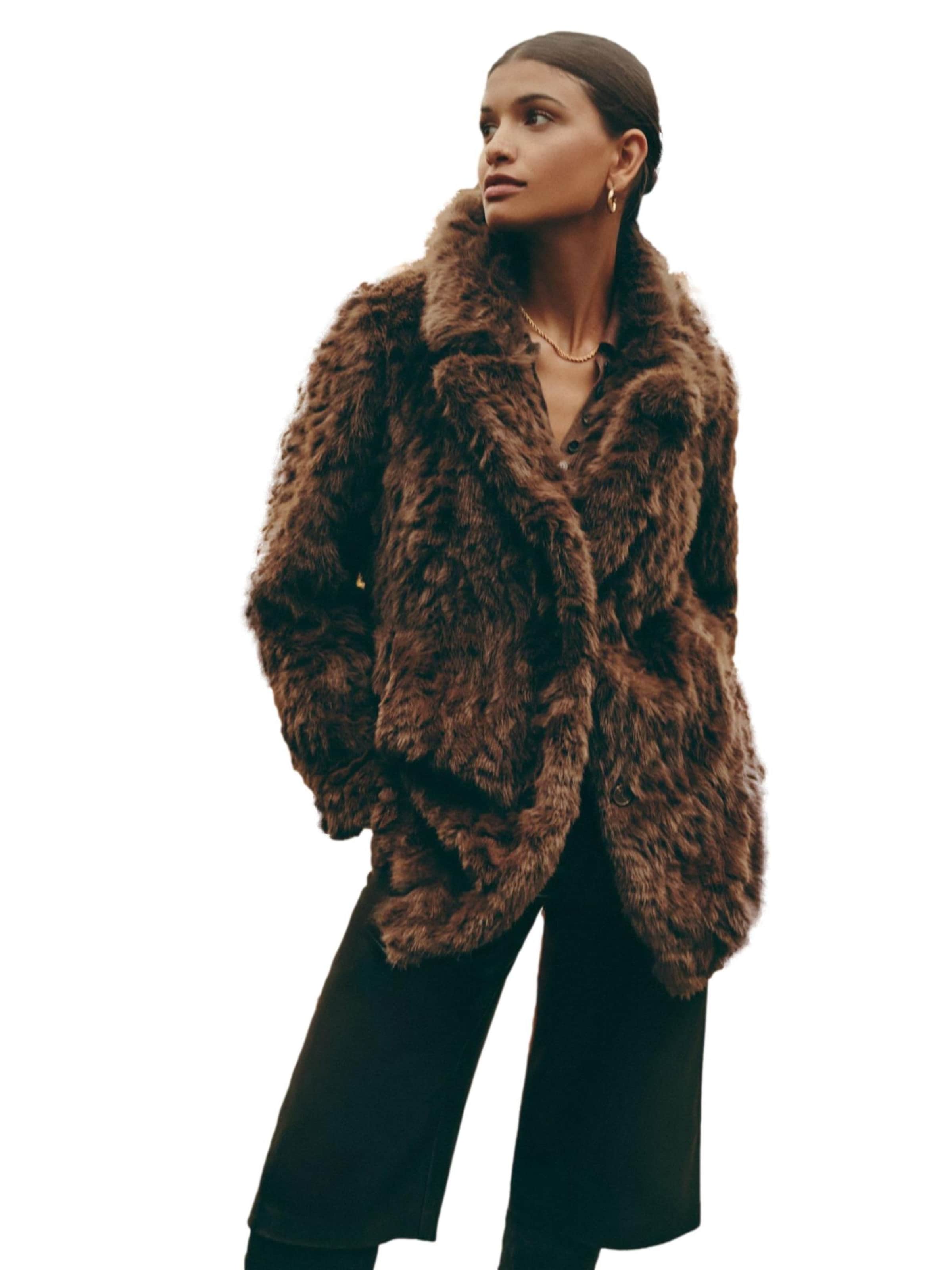 brūns Friends Like These Starpsezonu mētelis: no priekšpuses