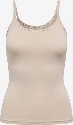 ONLY - Top 'ONLLOVE' en beige: frente