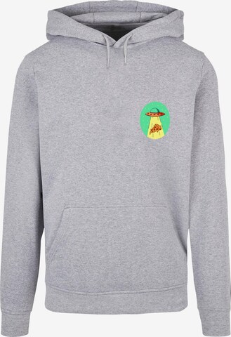 Mister Tee Sweatshirt 'Ufo Pizza' in Grey: front