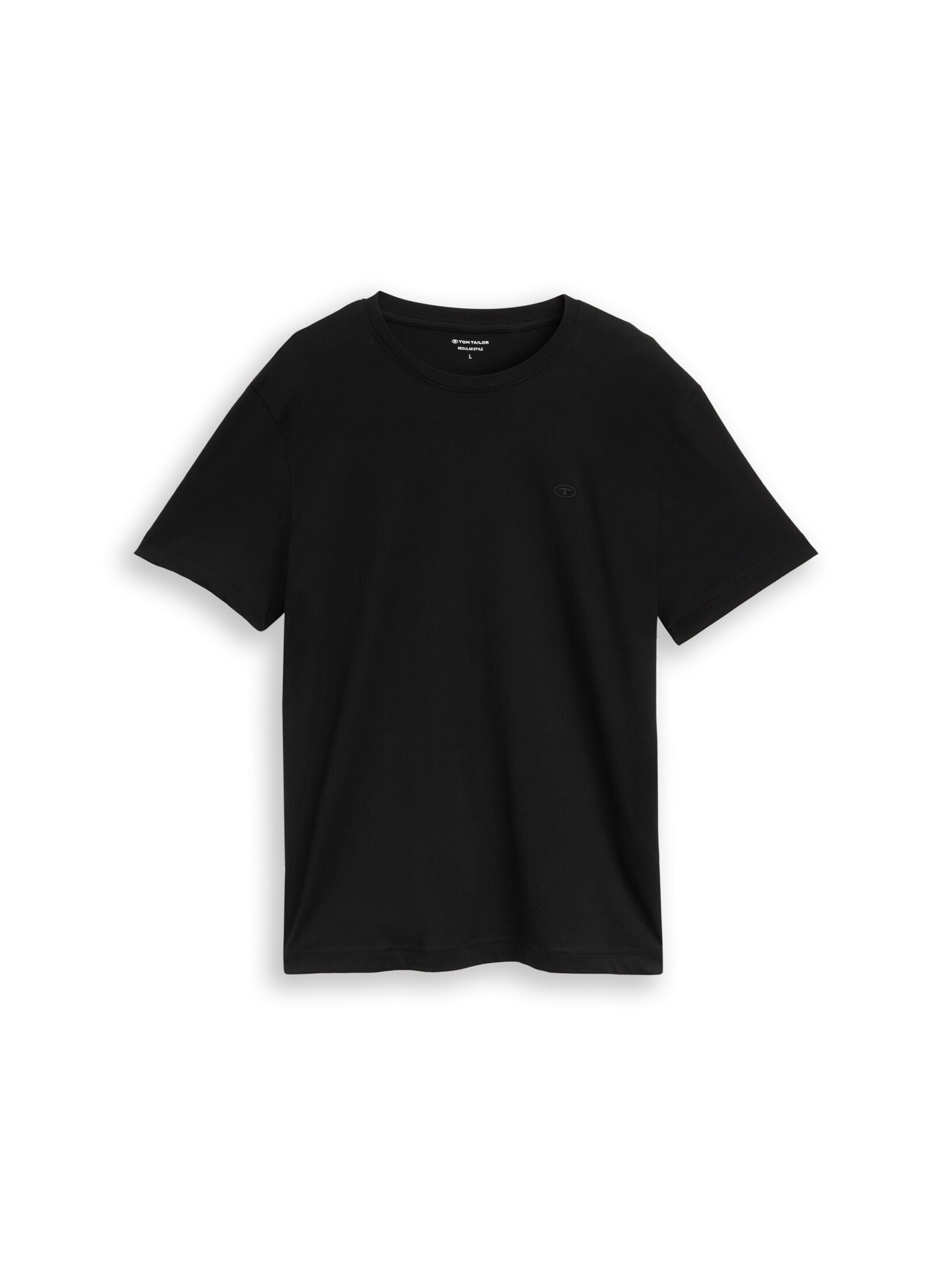 TOM TAILOR Shirt in Black: front