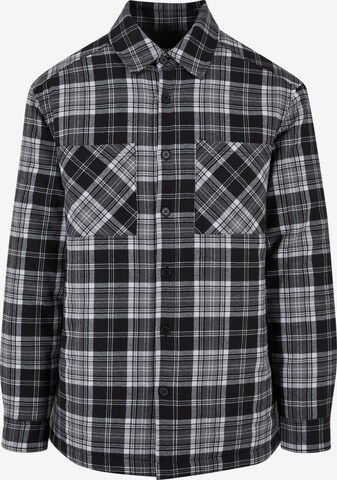 Urban Classics Regular fit Button Up Shirt in Black: front