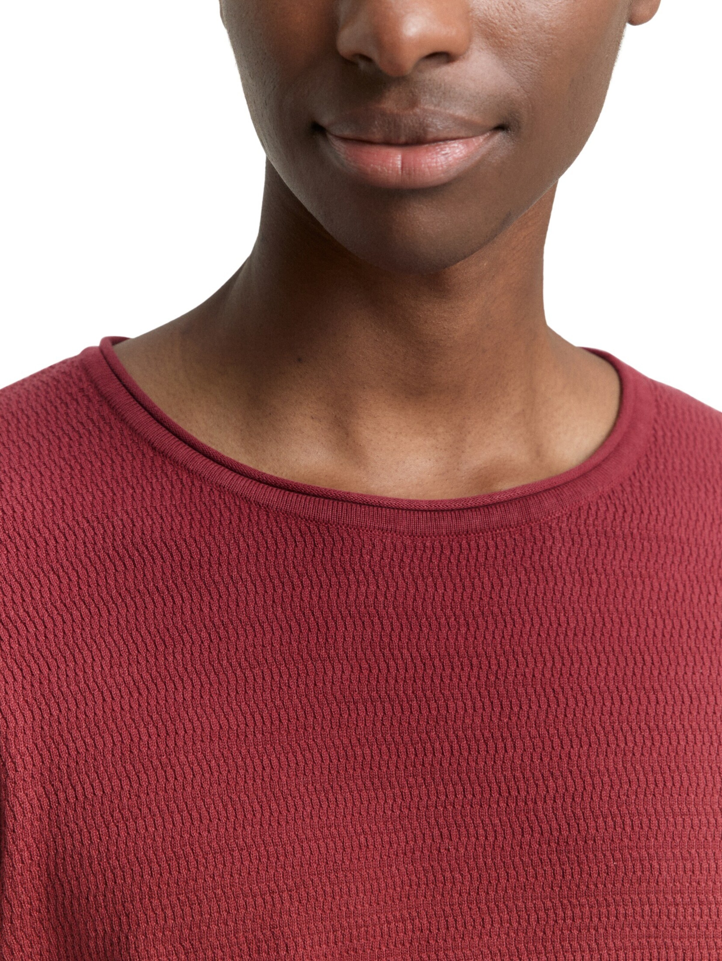 TOM TAILOR DENIM Sweater in Red