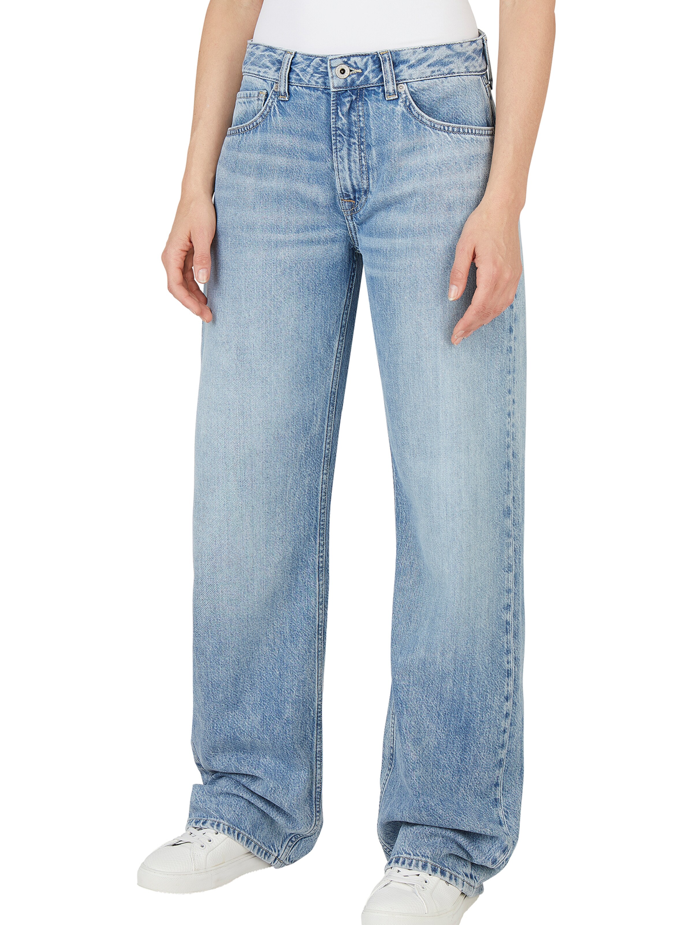 Pepe Jeans Wide leg Τζιν 'Nicky' σε μπλε: μπροστά