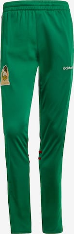 ADIDAS PERFORMANCE - Slimfit Calças de desporto 'Mexiko 1986' em verde: frente