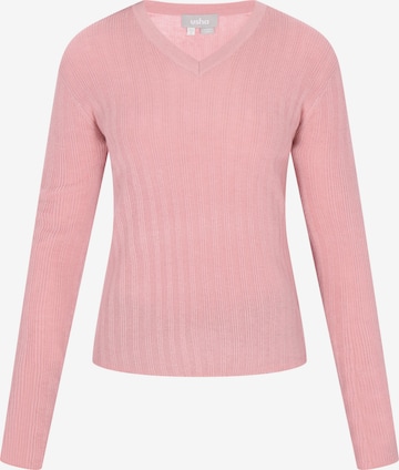 Pull-over 'Casual' Usha en rose : devant