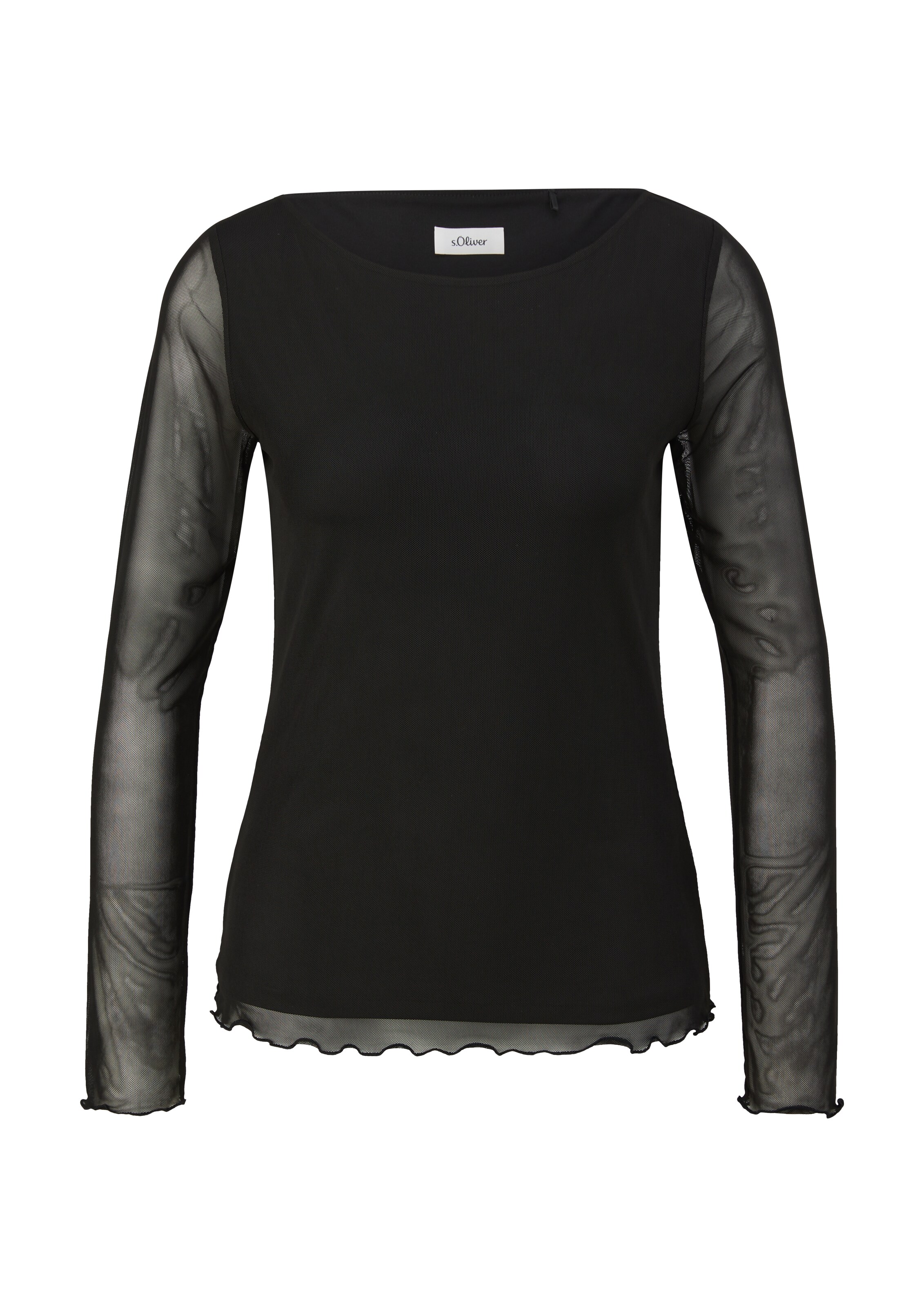 s.Oliver BLACK LABEL Shirt in Black: front