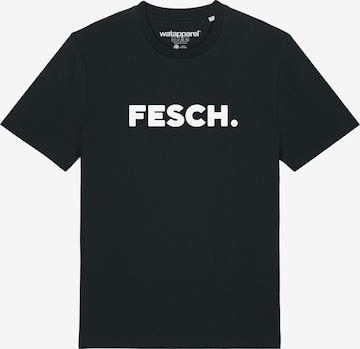 Watapparel Shirt 'Fesch' in Schwarz: Vorderseite