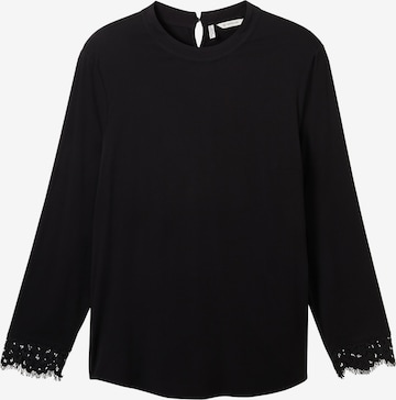 Tom Tailor Women + Blus i svart: framsida