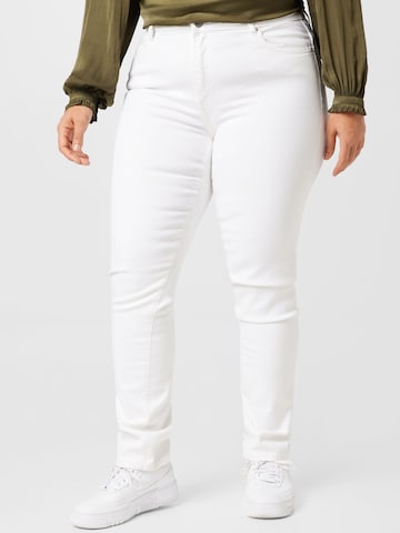 ONLY Carmakoma Slim fit Jeans 'Laola' in White: front