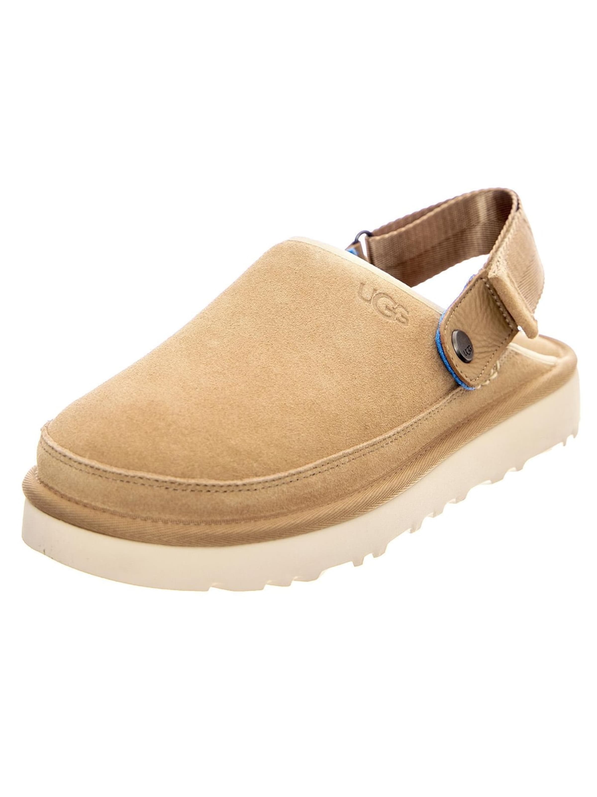Sandales 'Mount Hope Fleece Sand Santorni' UGG en beige : devant