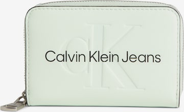 Calvin Klein Jeans Portemonnee in Groen: voorkant