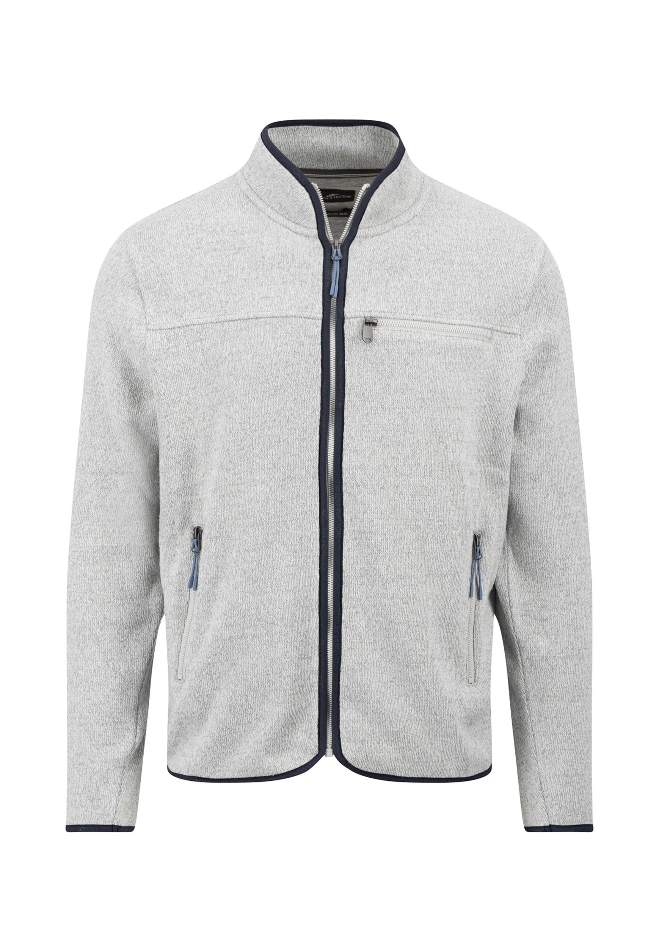 FYNCH-HATTON Fleecejacke in Grau: Vorderseite