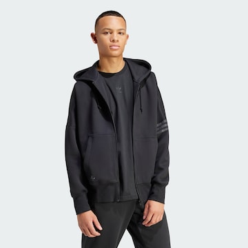 ADIDAS ORIGINALS Zip-Up Hoodie 'Street Neuclassics' in Black: front