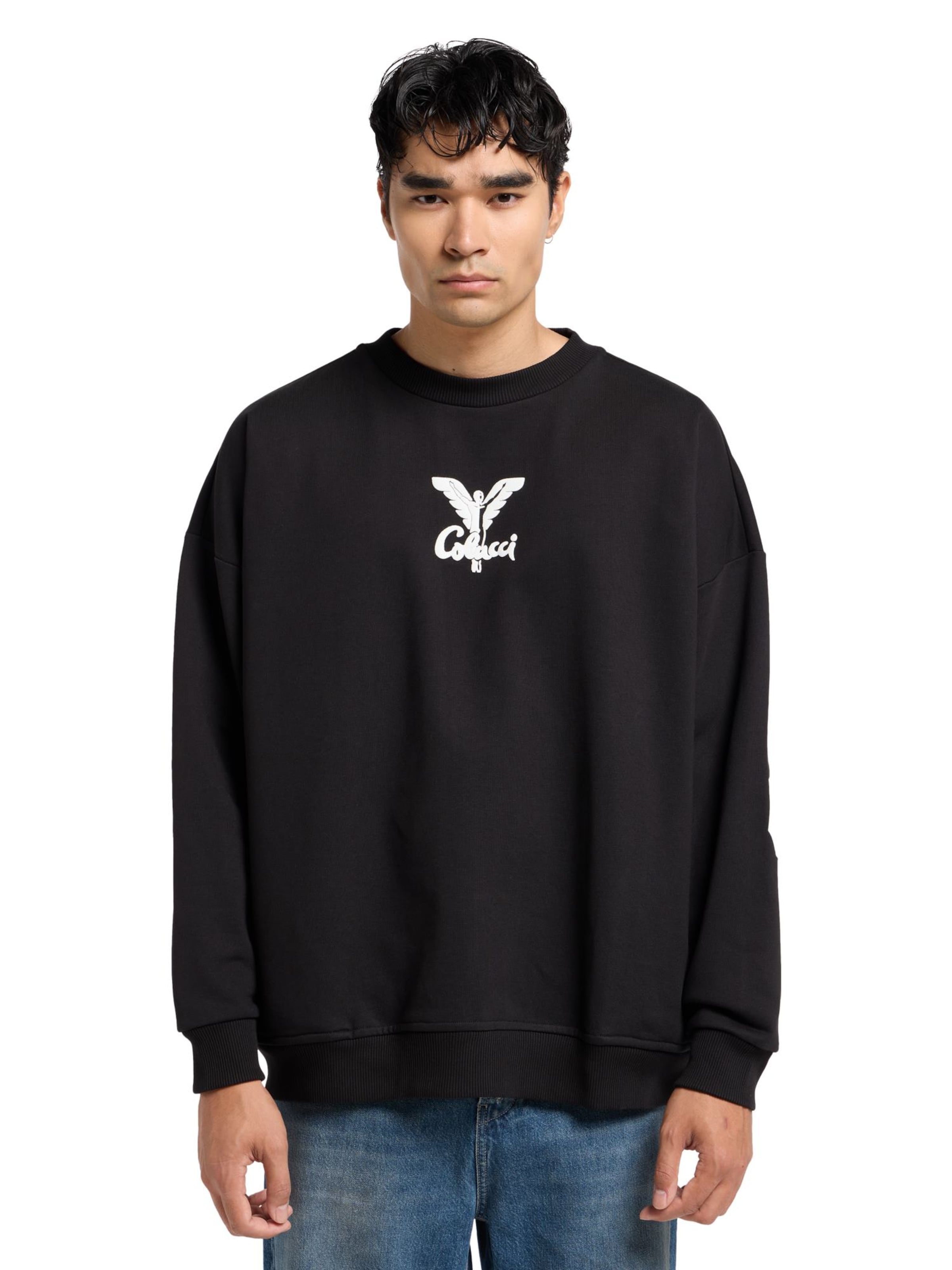 Carlo Colucci Sweatshirt &#x27;Di Quirico&#x27; in Black: front