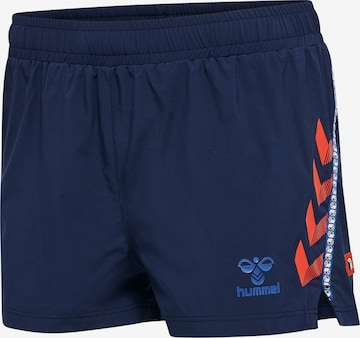 Hummel Regular Workout Pants 'Pro Grid Game' in Blue