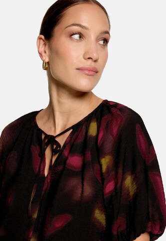 zero Casual-Bluse mit Blumenprint in Schwarz