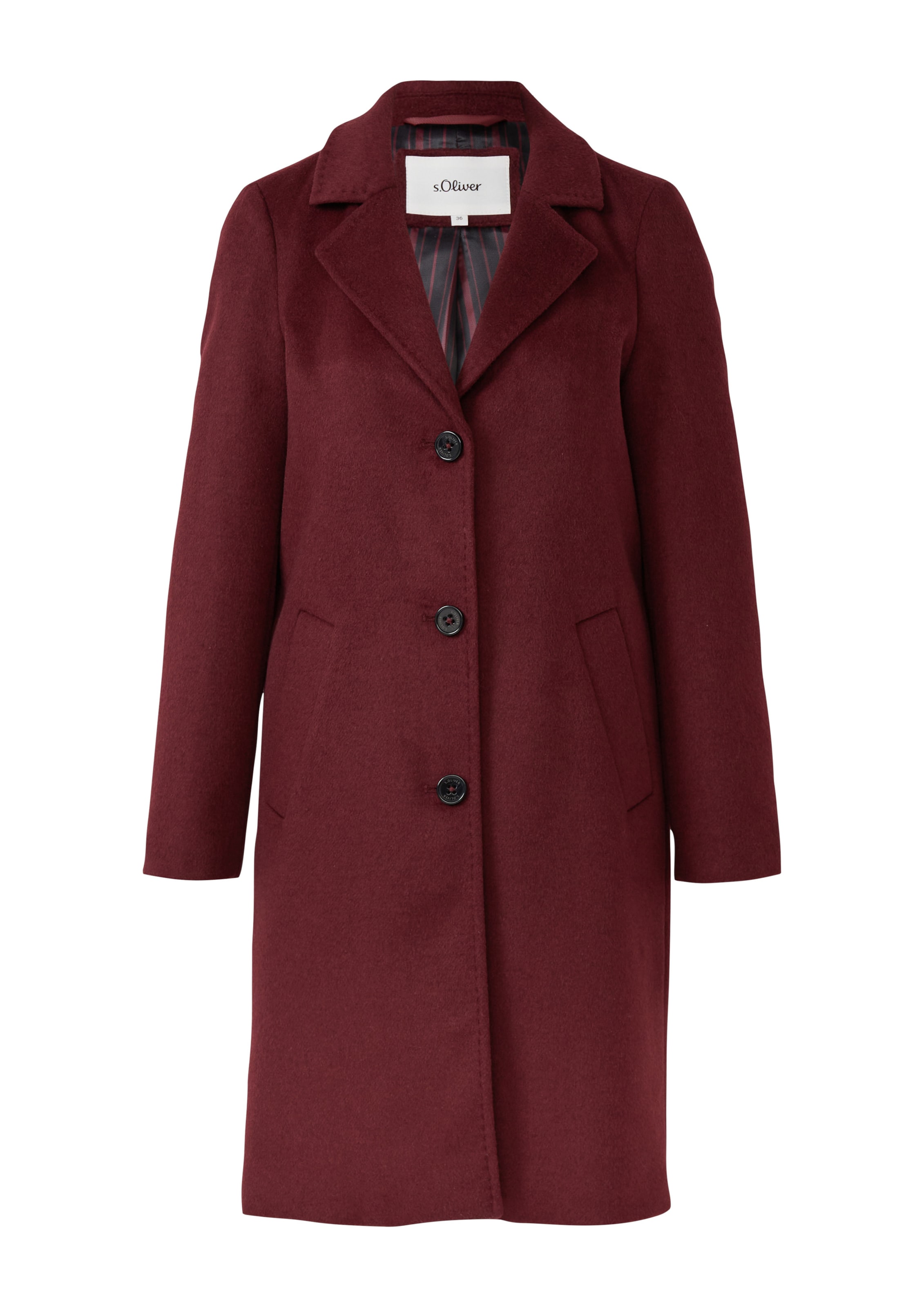 s.Oliver - Sobretudo meia-estação em vermelho: frente