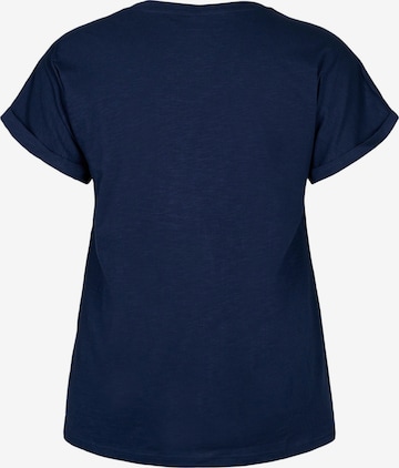 Zizzi Shirt 'Vera' in Blauw