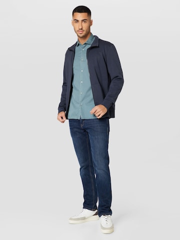 TOM TAILOR Zip-Up Hoodie in Blue