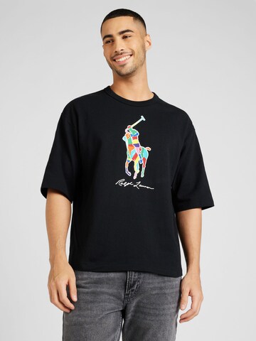 T-Shirt Polo Ralph Lauren en noir : devant