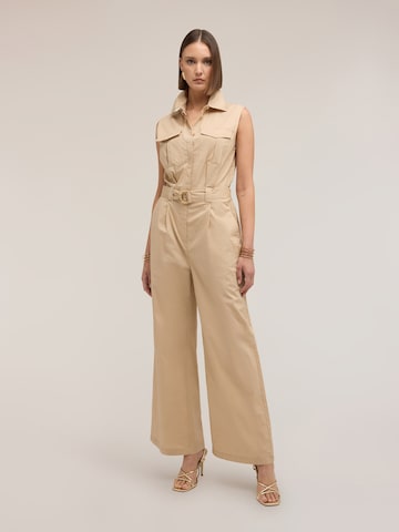 MOTIVI - Jumpsuit en beige: frente