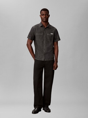 Coupe regular Chemise Calvin Klein Jeans en noir