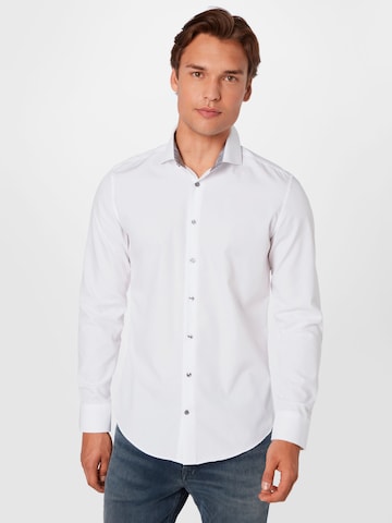 SEIDENSTICKER Slim fit Business Shirt in White: front