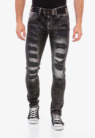 CIPO & BAXX Regular Jeans in Schwarz: Vorderseite