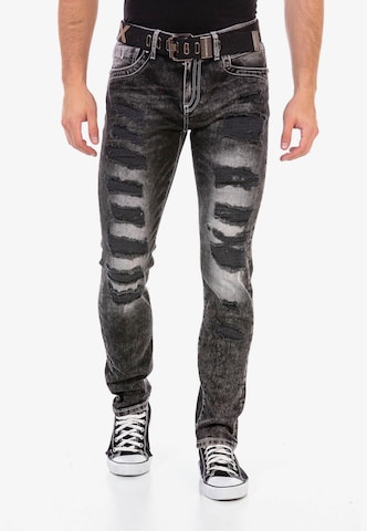 CIPO & BAXX Regular Jeans in Black: front