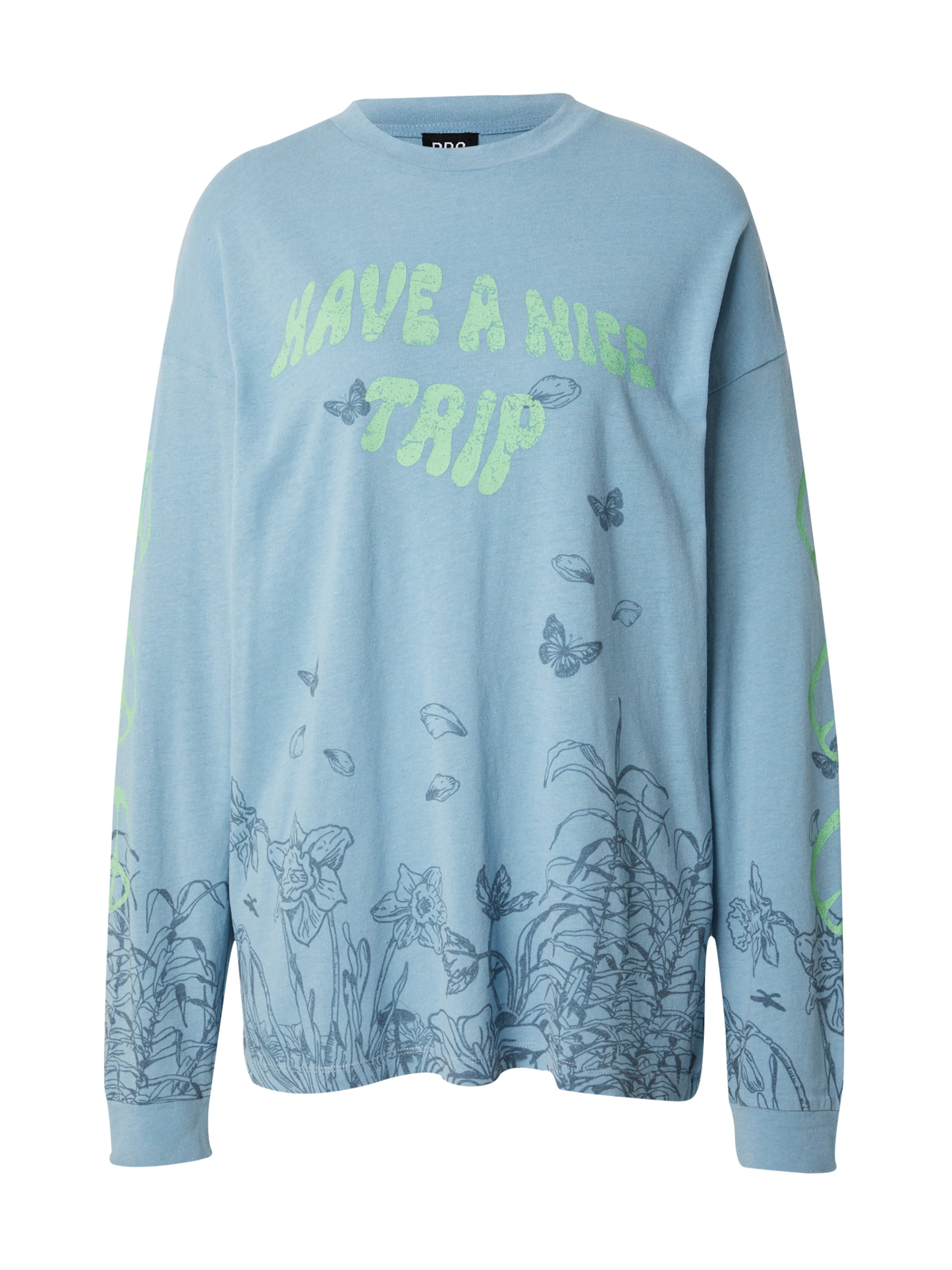 T-shirt 'NICE TRIP' BDG Urban Outfitters en bleu : devant