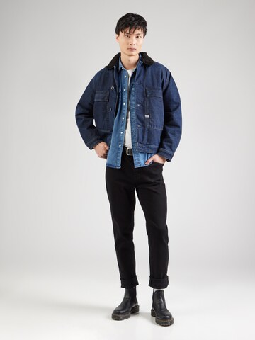 QS Regular Fit Hemd in Blau