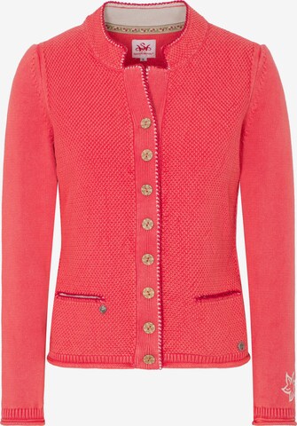 SPIETH & WENSKY Knit Cardigan 'Tarana' in Orange: front