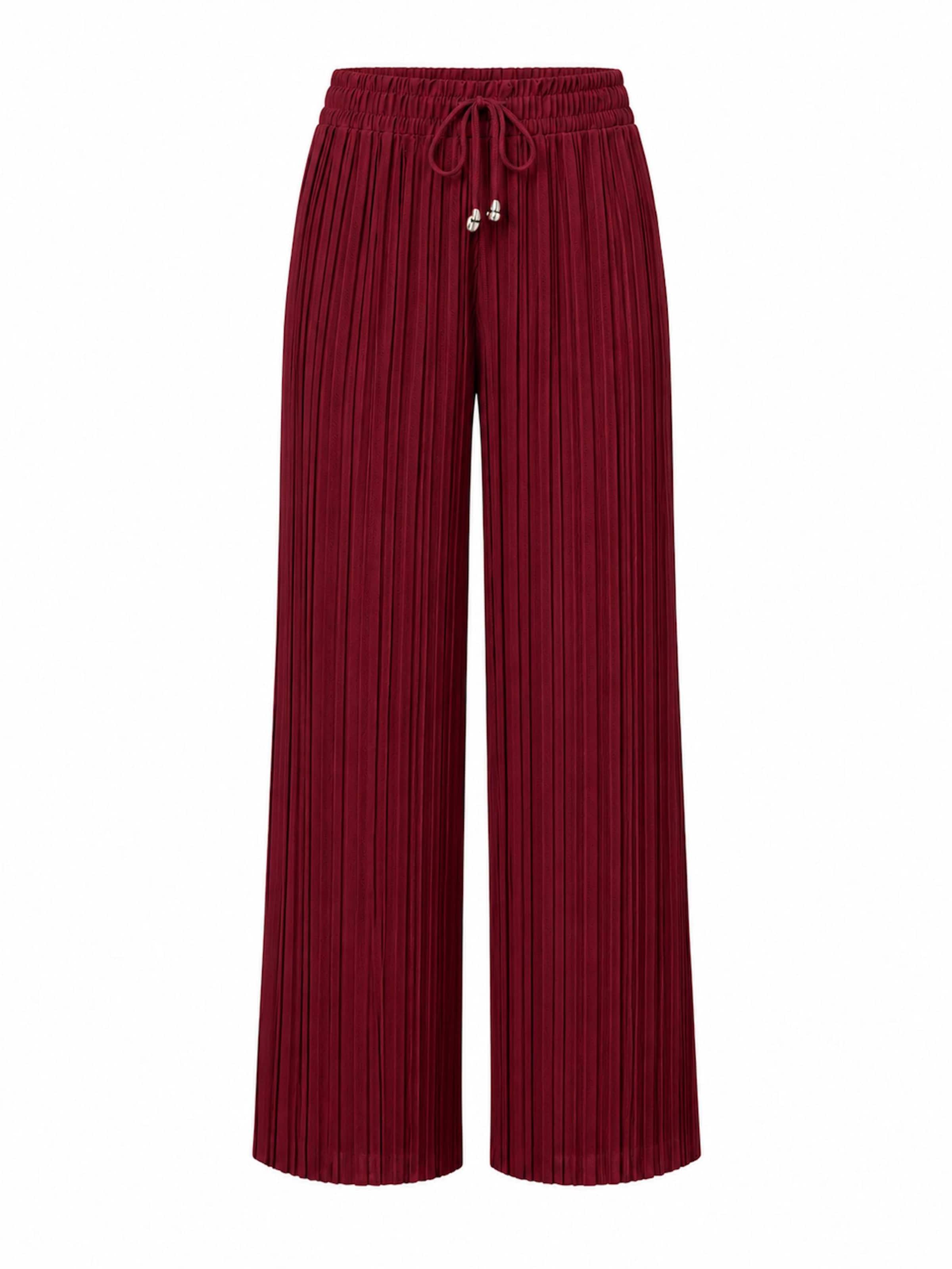 Worldclassca Bügelfaltenhose 'Damen Plissee Sommer Hose'‌‌‌‌‌ in 36-40 in weinrot, Produktansicht