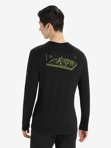 T-Shirt fonctionnel '200 Oasis Alps 3D' ICEBREAKER en noir : devant