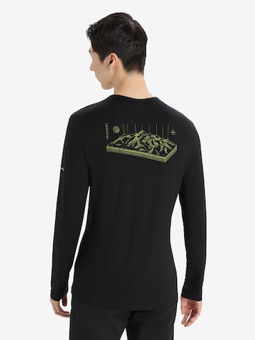 T-Shirt fonctionnel '200 Oasis Alps 3D' ICEBREAKER en noir : devant