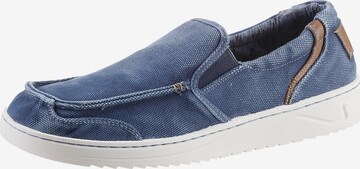 MUSTANG Moccasins in Blue: front