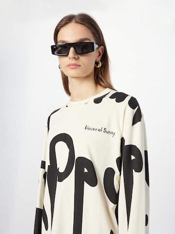 T-shirt 'PEN TO PAPER' House of Sunny en beige