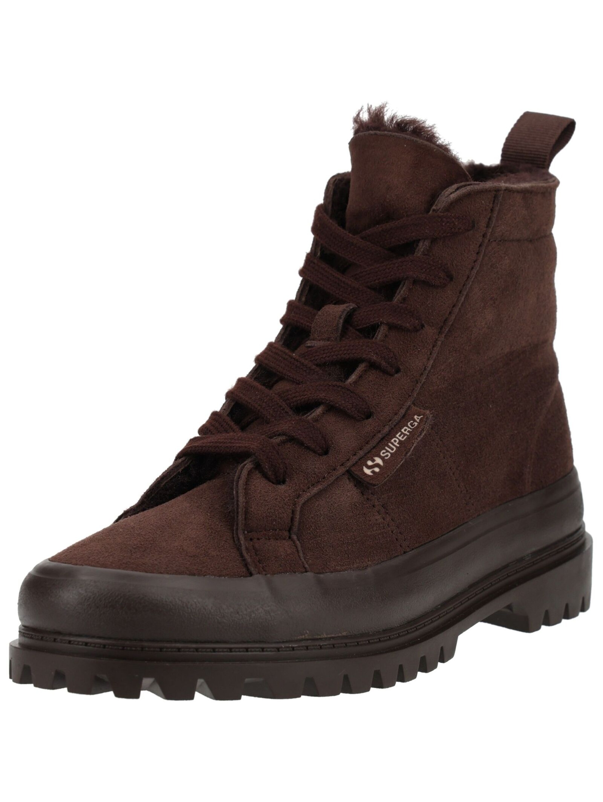 SUPERGA Stiefelette in Braun: Vorderseite