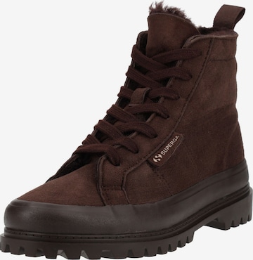 SUPERGA Stiefelette in Braun: Vorderseite